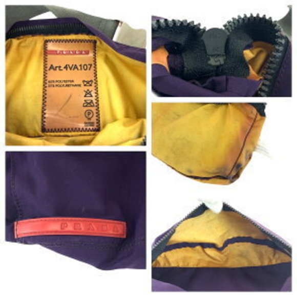 PRADA Sports Logo Purple Grey Nylon Waist Bag Bomb - Picture 4 of 9